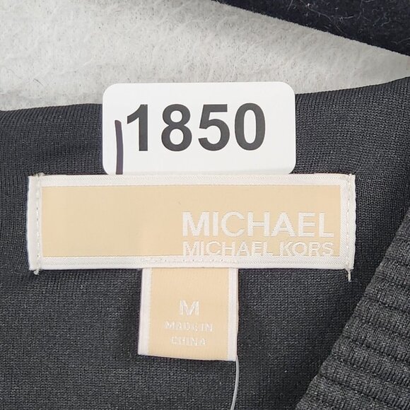 Michael Kors Dress Womens Medium Black Sheath Ribbed Knit Classic Career NEW - Picture 8 of 12